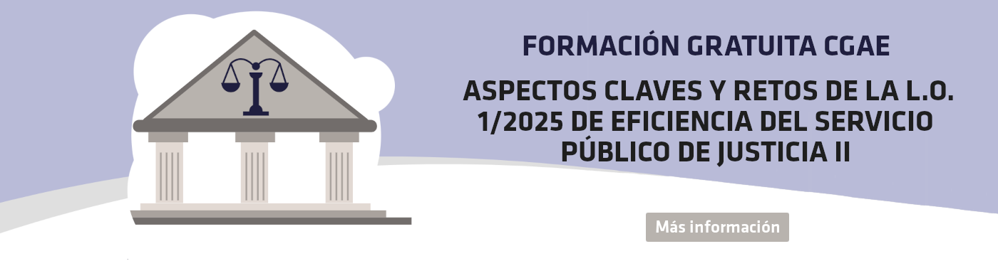 <p>2º ciclo de formación sobre la LO 1.2025 - Eficiencia en el servicio público de justicia</p>