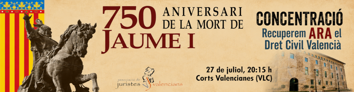 <p>Concentración defensa Dcho Civil Valenciano 750 aniversario fallecimiento JAUME I</p>